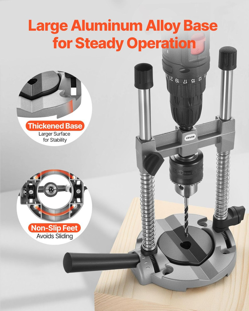 Drill Guide, Multi-Angle Press Portable Precision Drilling Guide Jig Attachment.