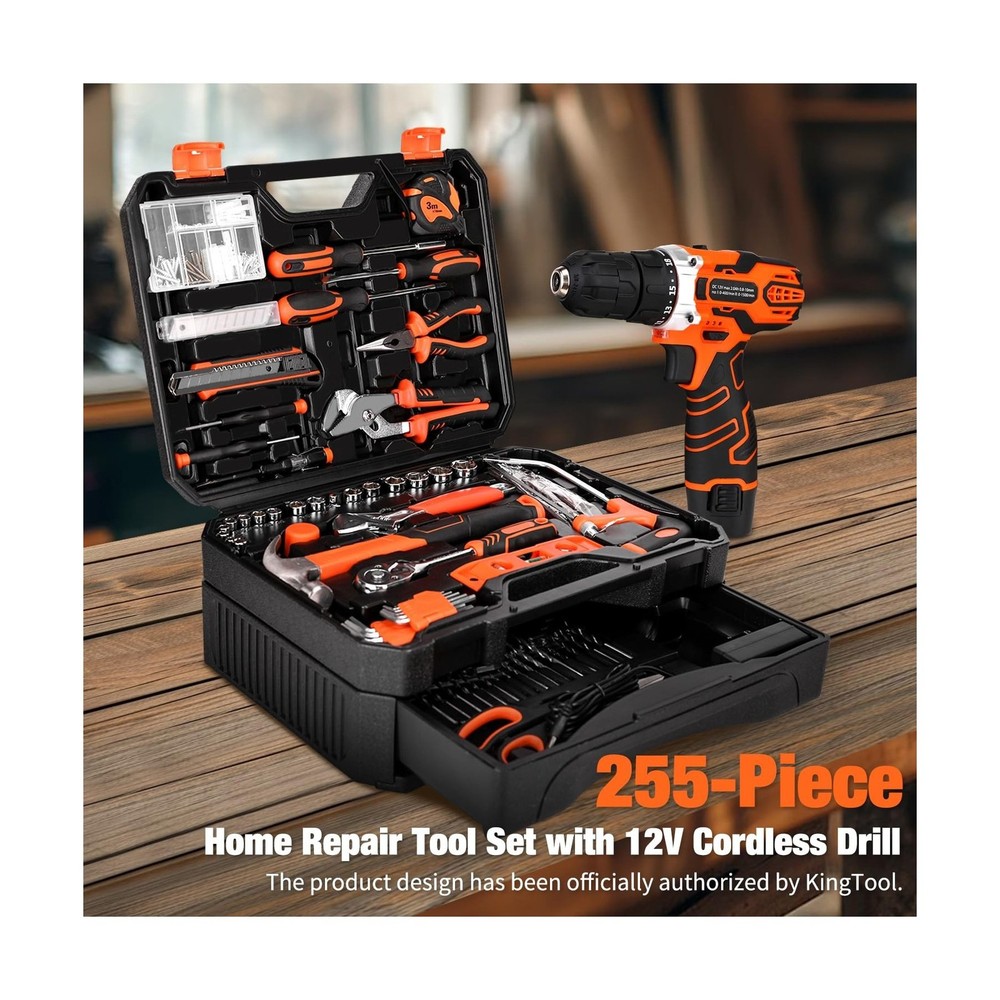 Thatool 255 Piece Drill Driver Tool Set 12V Cordless Tool Kit