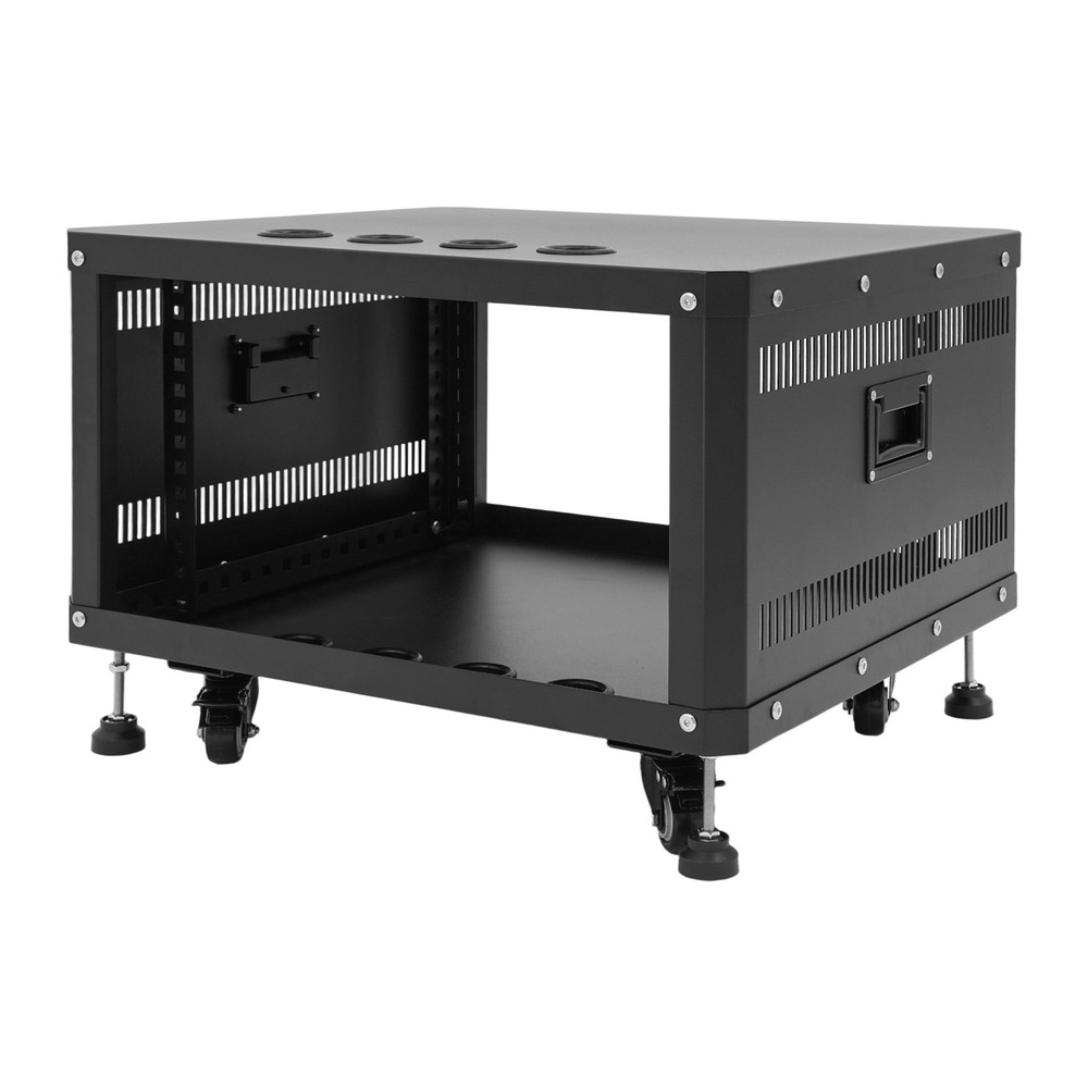 6U Audio Rack Stand Studio Rack Rectangle With Wheels Audio Rack Audio Holder