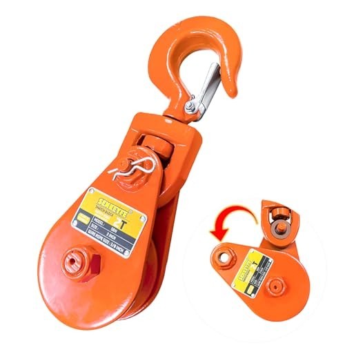 Snatch Block with Hook | 3" Sheave for 3/8" Inch Wire Rope