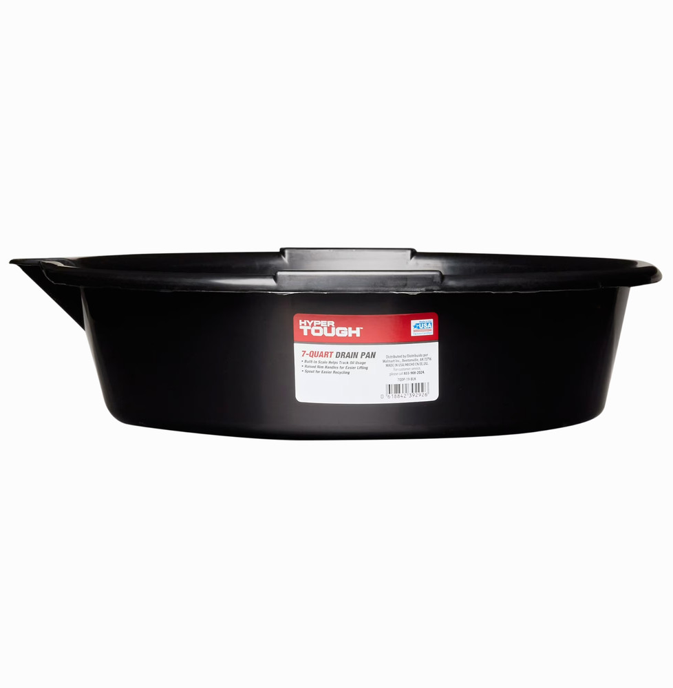 Hyper Tough 7 Quart Car Drain Pan with Integrated Scale and Spout