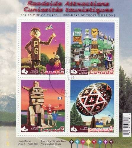Canada 2009 Roadside Attractions Souvenir Sheet, #2335 Used