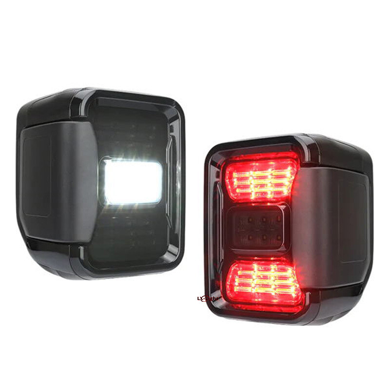 Pair Smoke LED Tail Lights Replace Halogen For Jeep Gladiator JT 2020 2021 2022