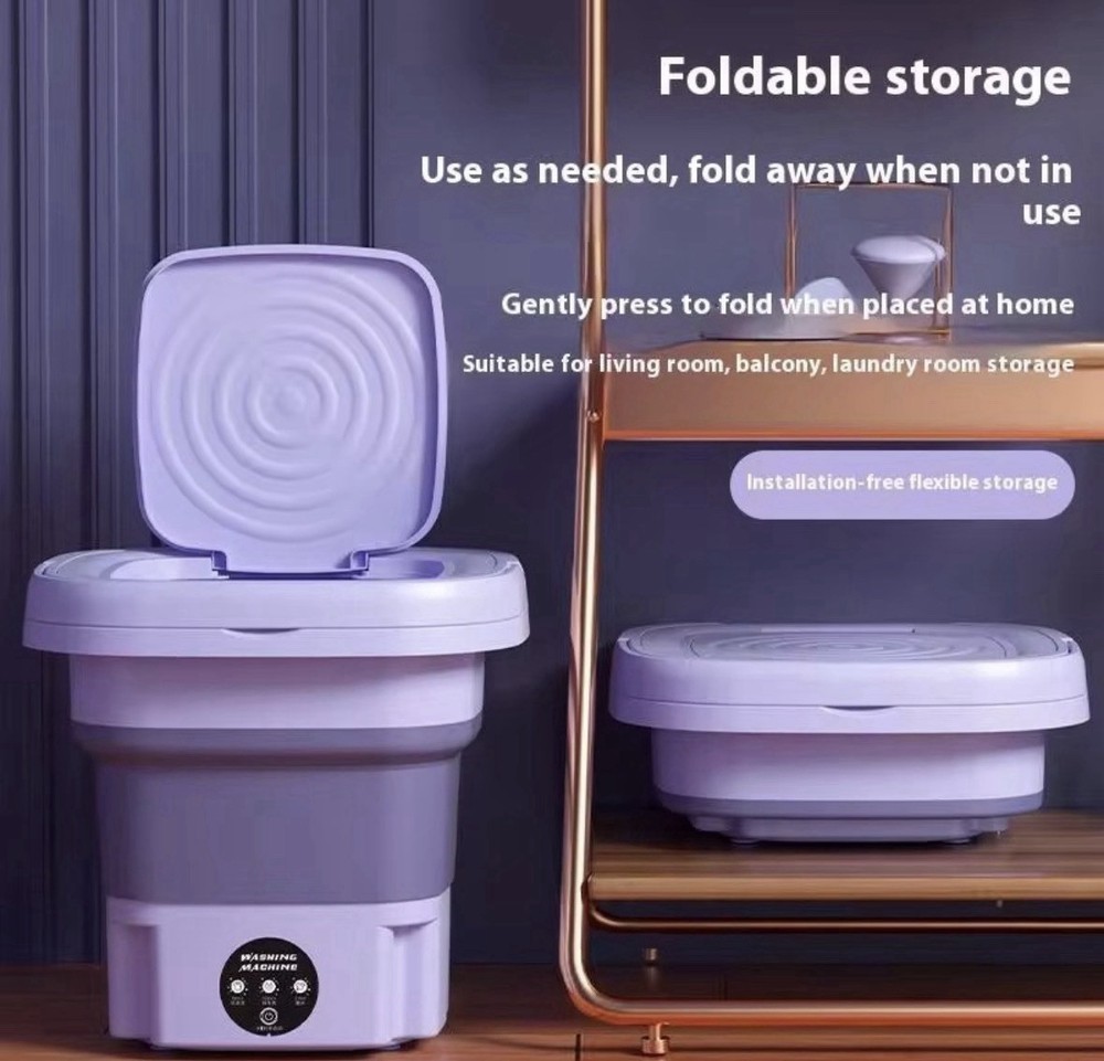 Mini Folding Washing Machine 8L/16L Portable Top-Loading Foldable Touch