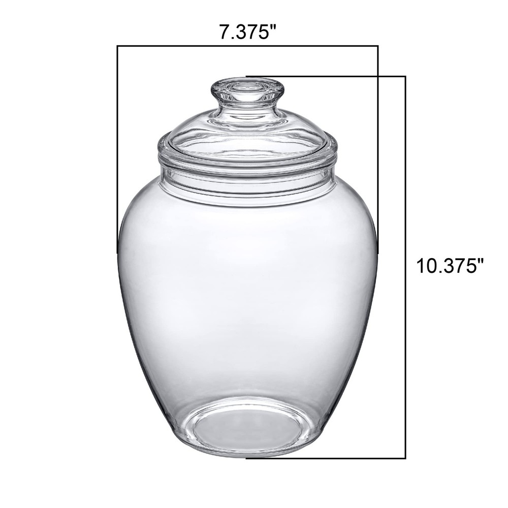 - Sugar Sugar - 140-Ounce Plastic Candy Jar with Lid, Large Cookie Jar (7.5"(...
