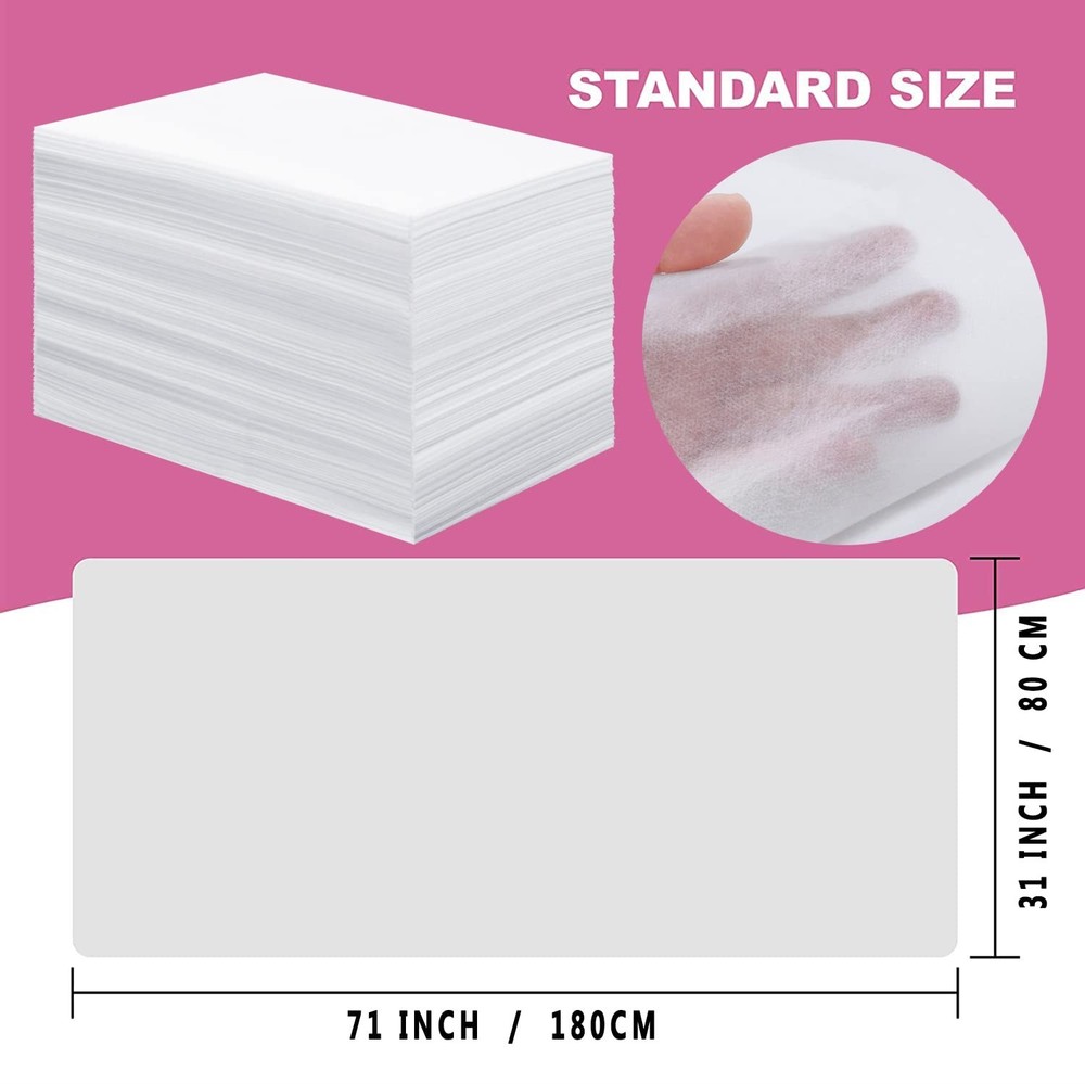 Disposable Bed Sheets 100 Pcs 31" x 71" Massage Table Sheets Non Woven Fabric...