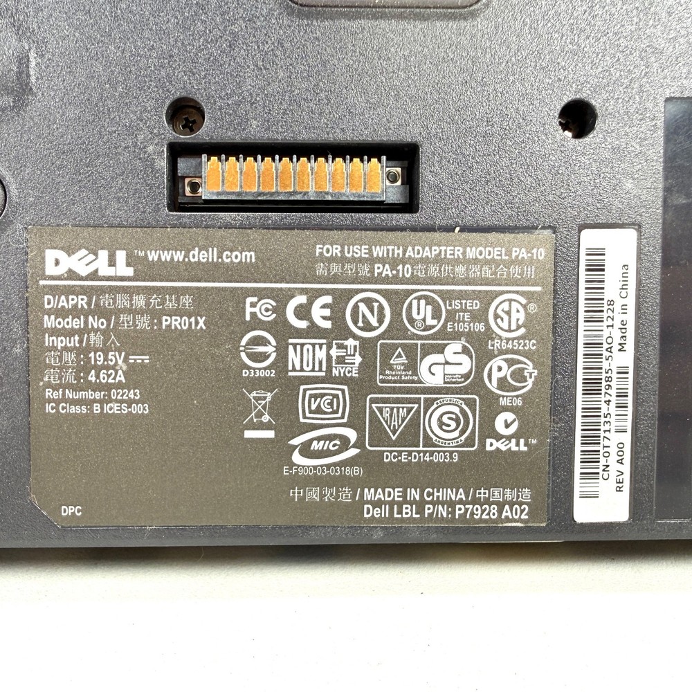 Dell PR01X Advanced Laptop Docking Station Vintage Computing - Open Box