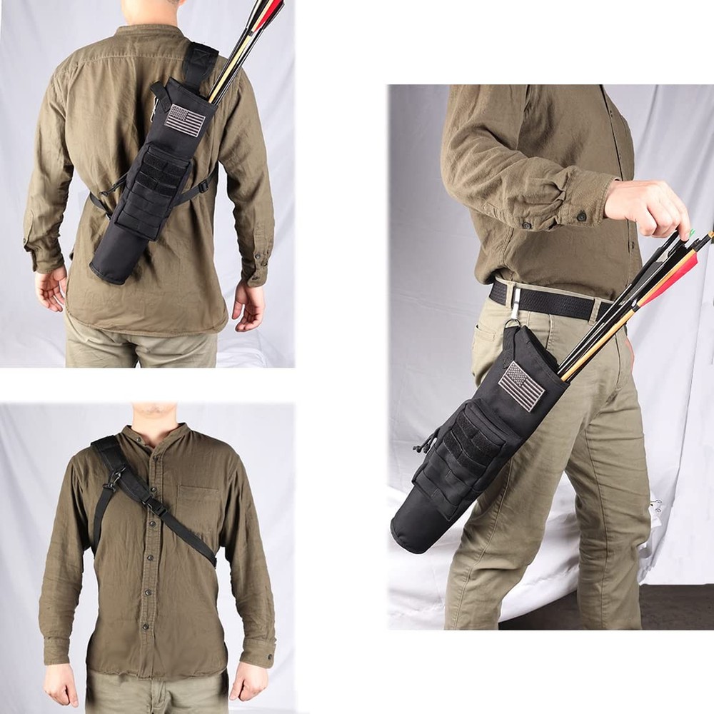 Archery Arrow Quiver Foldable Hip Back Arrow Holder Molle System Bag
