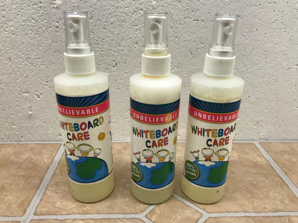 3 Pack Blue Eagle Unbelievable WHITEBOARD CARE Spray Bottle 8 oz Each