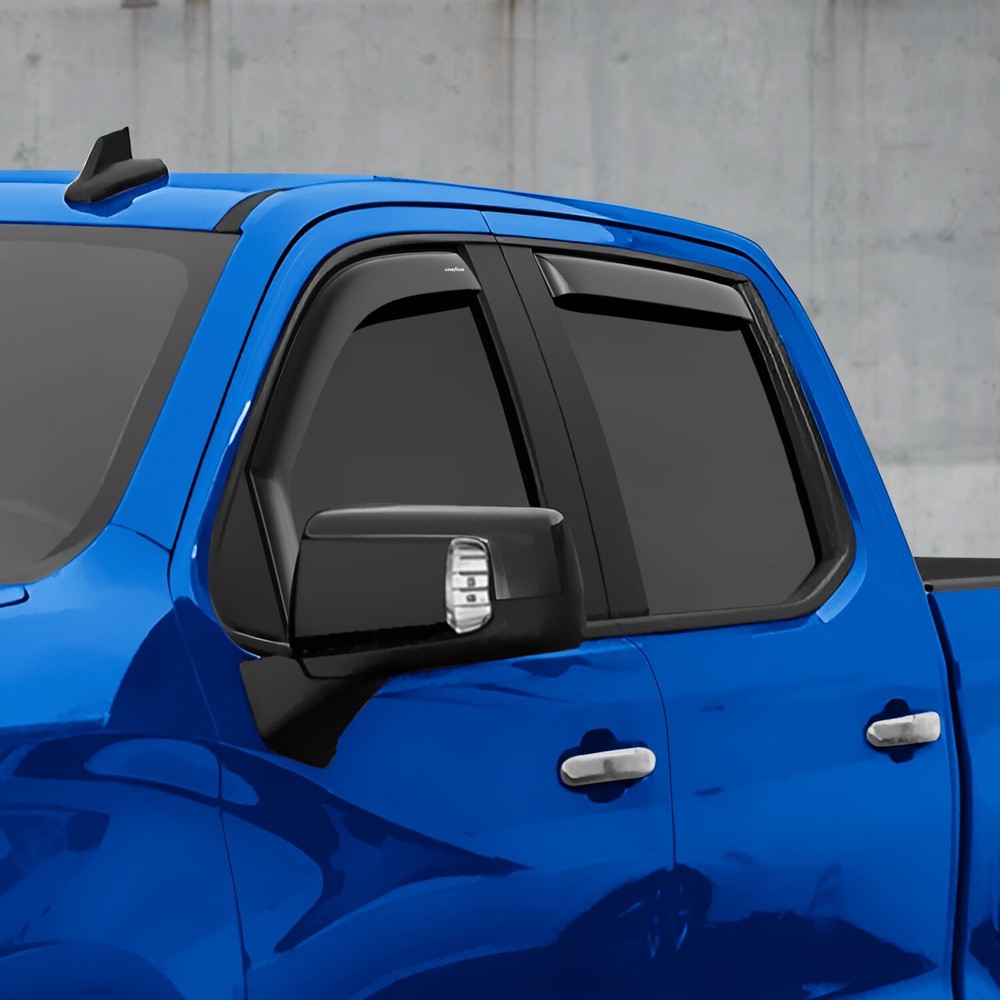 Side Window Deflectors Rain Guards for 2019-2024 Chevy Silverado Crew Cab