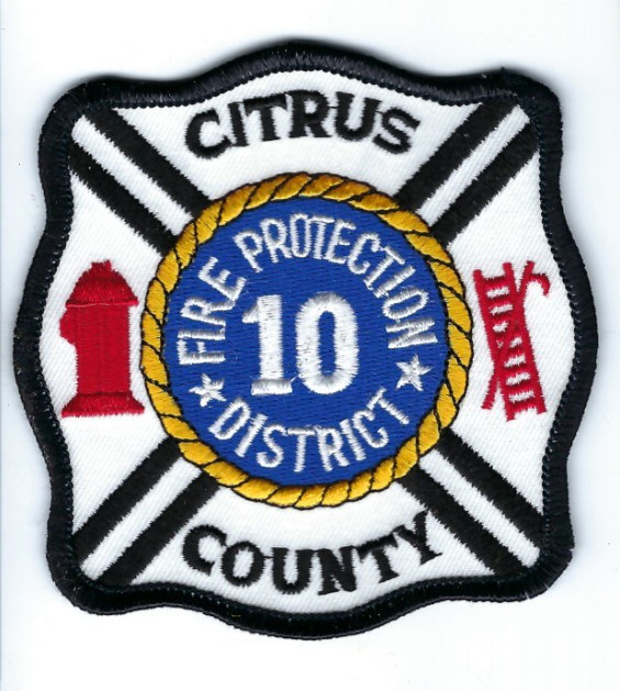 Citrus County FL Florida Fire Protection District 10 patch - NEW!