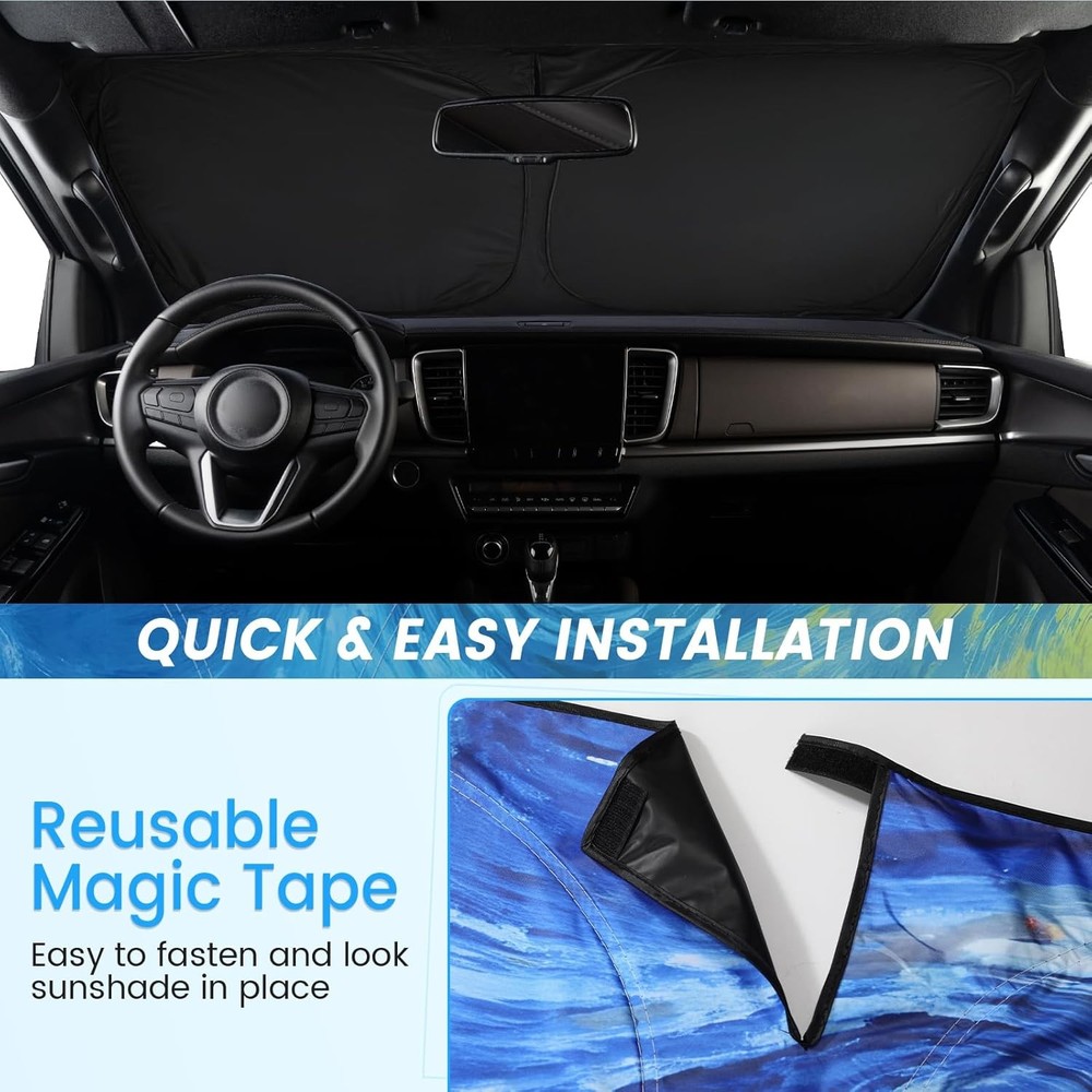 Windshield Sun Shade - Windshield Sun Shade Foldable Offers Ultimate Protection