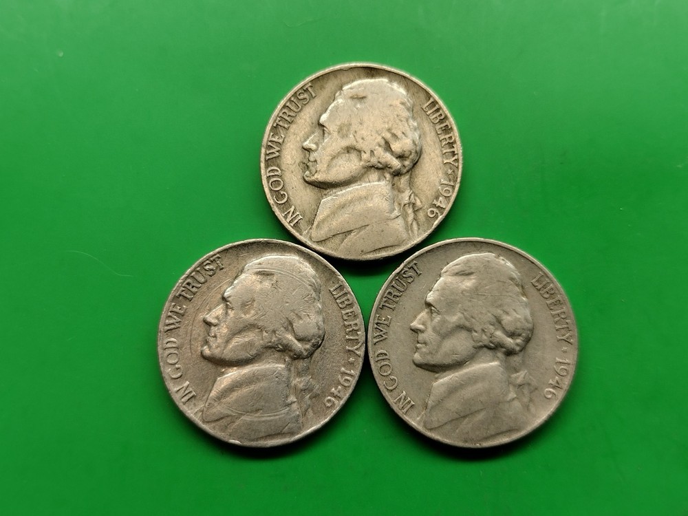 1946 PDS Jefferson Nickel Set. Circulated