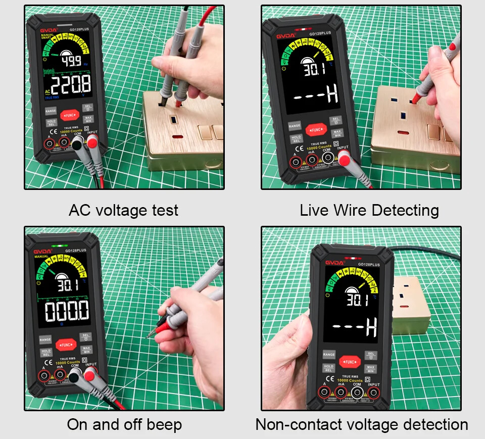 Smart Rechargeable Digital Multimeter True RMS 9999 Voltage Current Multitester