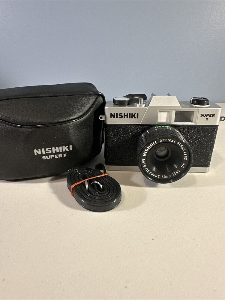 Nishiki Super II 35mm Camera w/Case & Strap Pre-Owned Great Condition