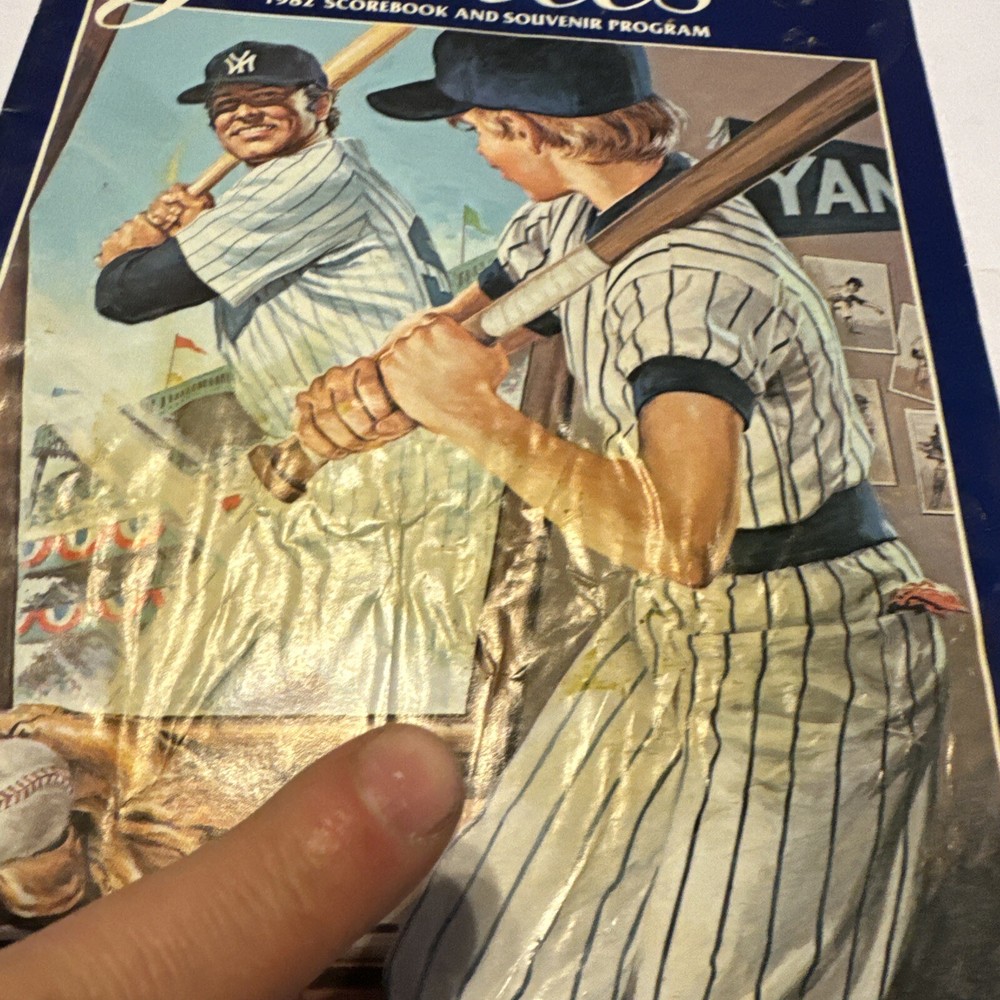 NEW YORK YANKEES 1982 Scorebook and Souvenir Program (Stained)