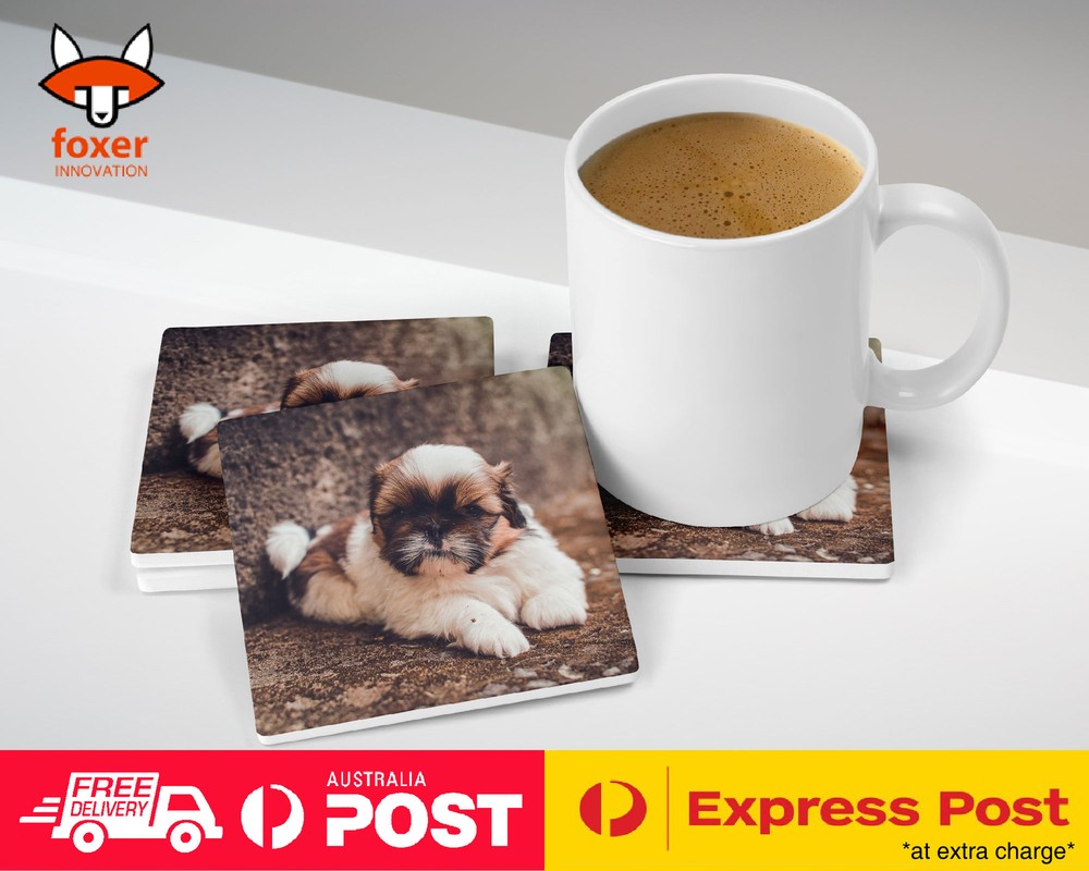 COASTER COFFEE DRINKING MAT|CUTE DOG PUPPY CANINE 9