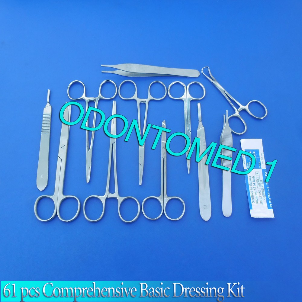 61 PCS ADVANCED  BASIC DRESSING SURGERY KIT SURGICAL INSTRUMENTS
