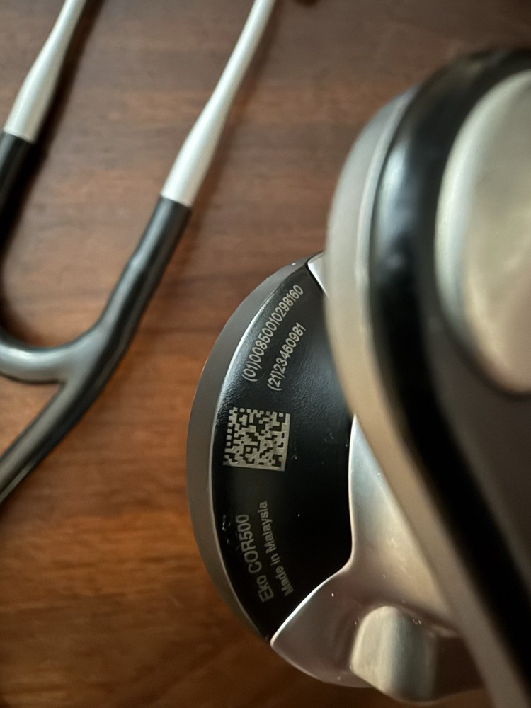 Eko CORE 500 Electronic Stethoscope Black/Silver Model COR500 READ DESCRIPTION