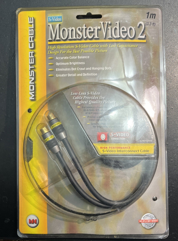 Monster Video 2 High Resolution S-video Cable 3.3ft