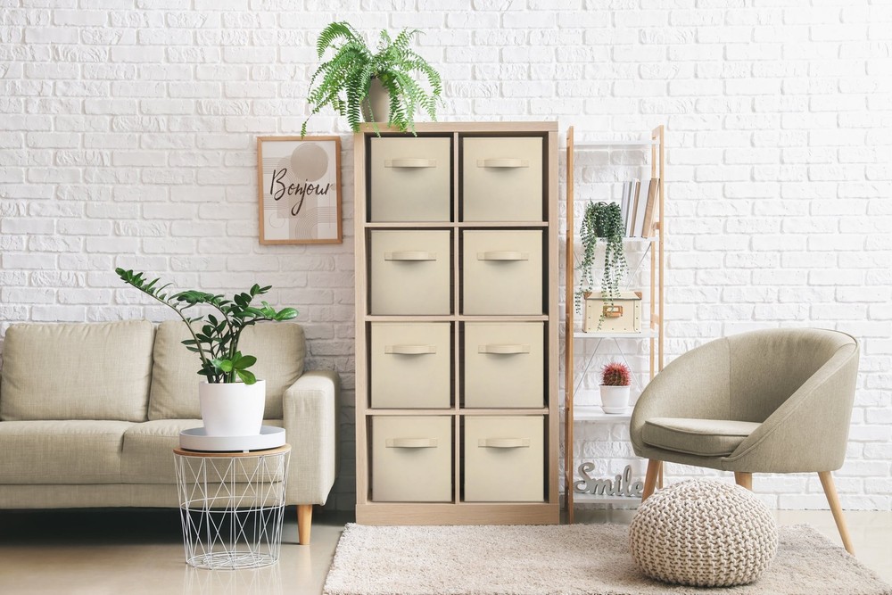 Sorbus 11" Foldable Fabric Storage Cube Bin, Chocolate (2 pack)