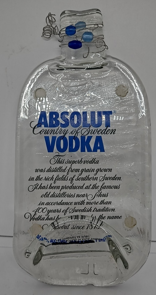 Absolut Vodka Flat Melted Bottle Cutting Board Cheeseboard Wall Decor Barware