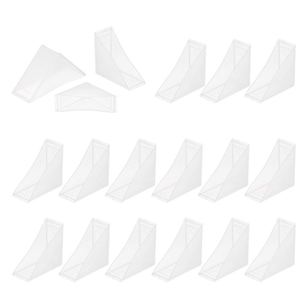 30Pcs 0.79x2in Clear Triangular Glass Table Protective Corners