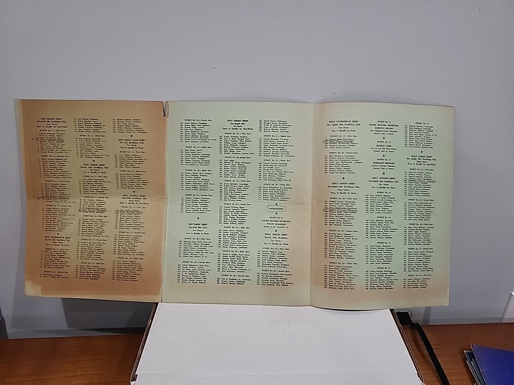 1952 Silver Skates Derby Boston Garden Official Program Speed Skating