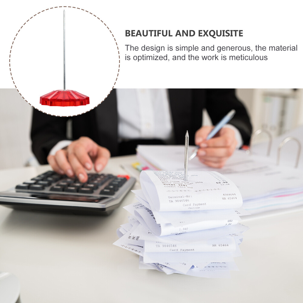 2PCS Message Memo Note Holder Spike Subpoena Fork Bill Desktop Stand Socket New