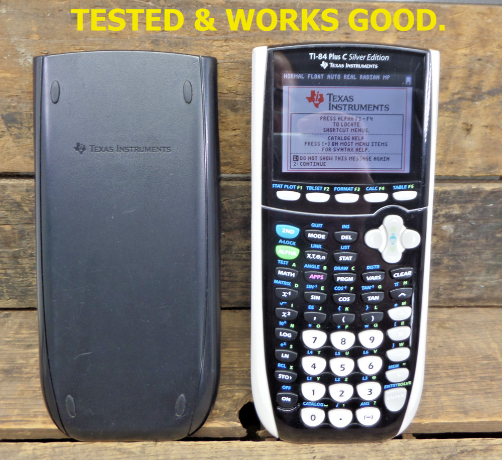 Texas Instruments TI-84 Plus C Silver Edition Graphing Calculator Black Works