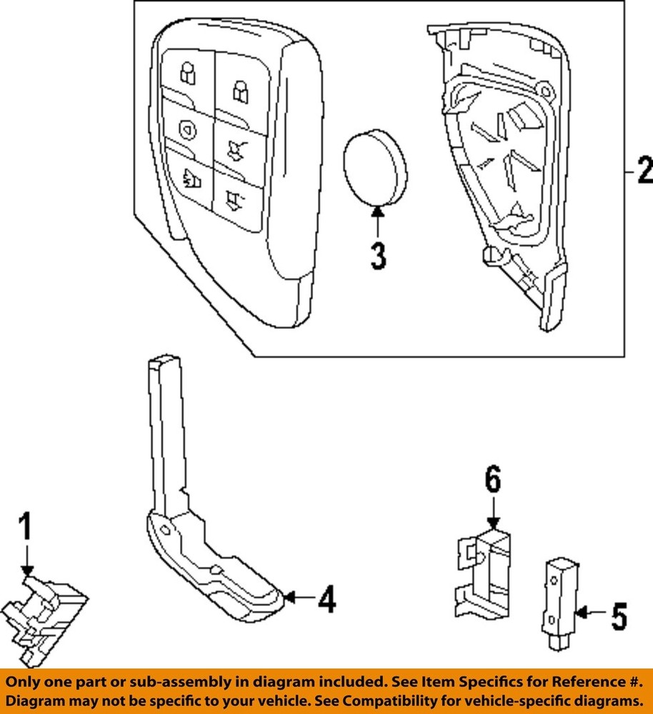 GM OEM 21-25 Suburban Electrical Keyless Entry Components-Transmitter 13548431