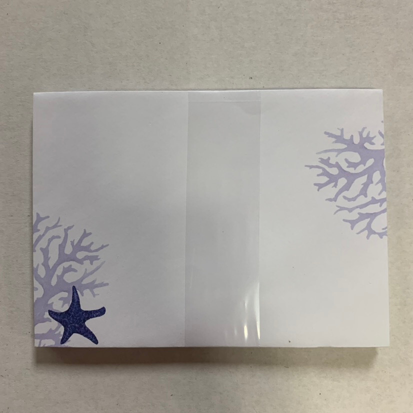Star Fish Shell Stampped - Boxed Note Cards 10 Pack 09-071