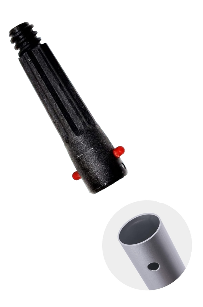 Threaded Tapered Pool Pole Adapter Tool End for Paint Roller, Window/Tile Brush