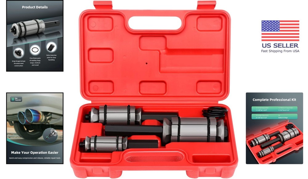 Efficient 3-Piece Pipe Expander Set - Compatible with Most Vehicles and Trucks