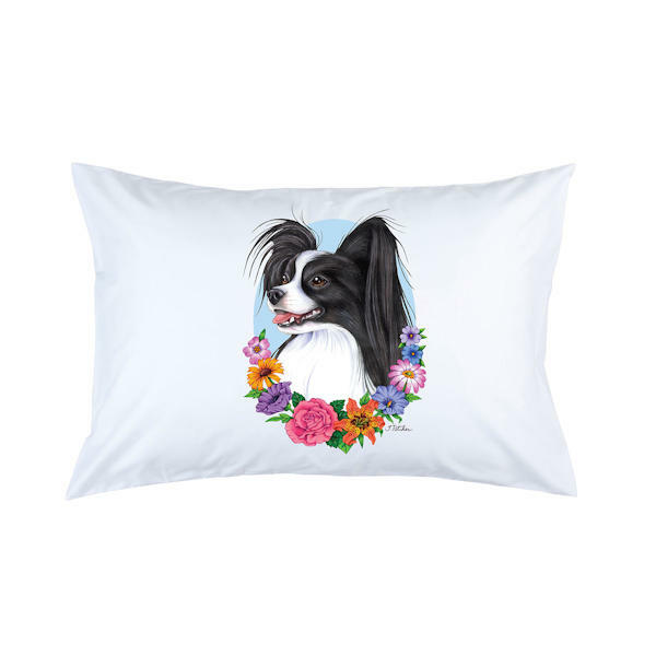 Papillon Black & White Micro Fiber Pillowcase