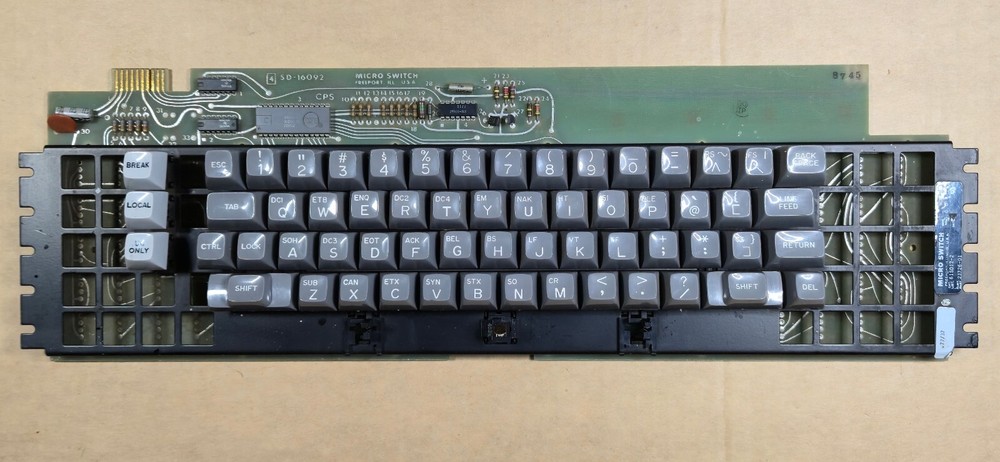 Micro Switch Vintage Keyboard 61SD12-2 (23726-01) 1977 AS-IS Untested