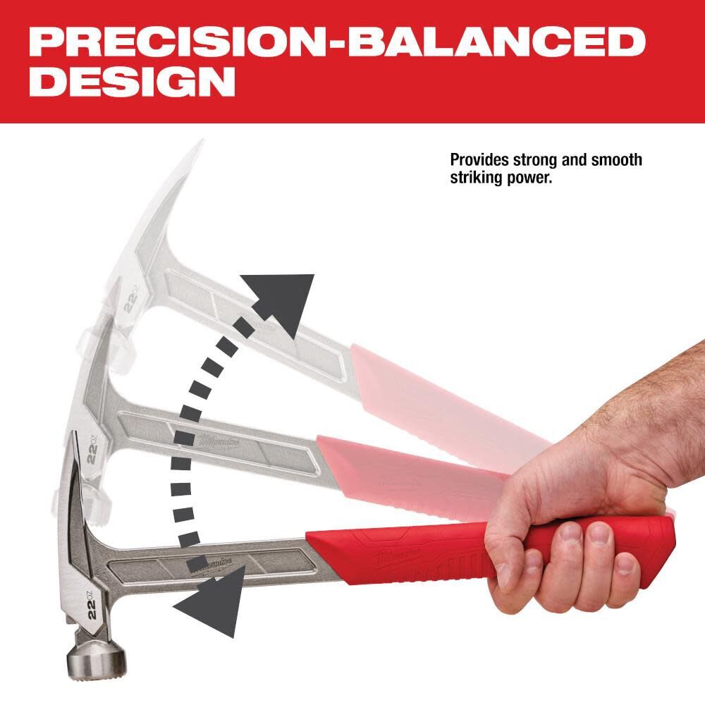 Milwaukee 22 Oz Milled Face Framing Hammer