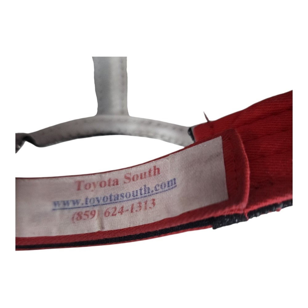 TOYOTA EMBLEM HAT CAP RED BLACK DISTRESSED MESH BACK PATCH