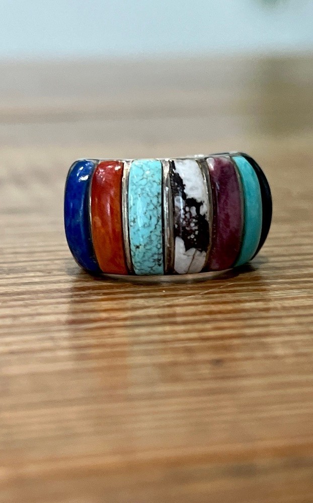 Sanel Sterling Silver Multi Stone Ring