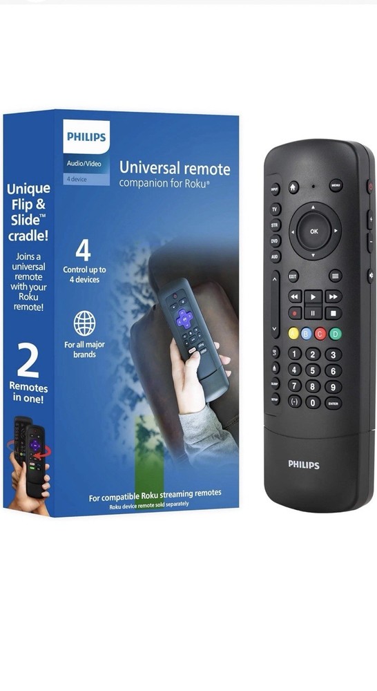 Philips Elite Plus SRP2024R/27 Four Device Universal Remote Control For Roku