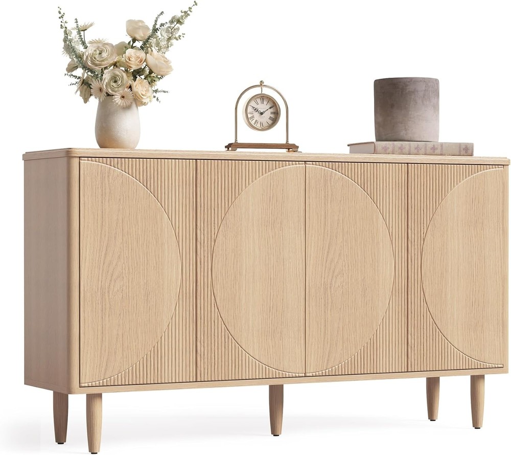 59-Inch Buffet Cabinet Sideboard Modern Sideboard Buffet Table with Storage