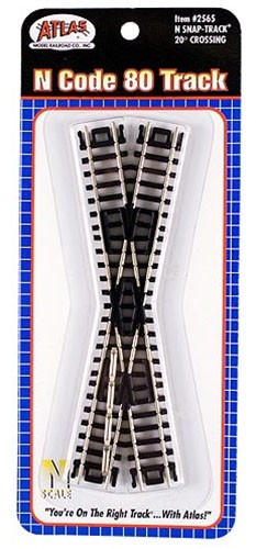 Atlas N Scale Code 80 20 Degree Crossing Model Train Track