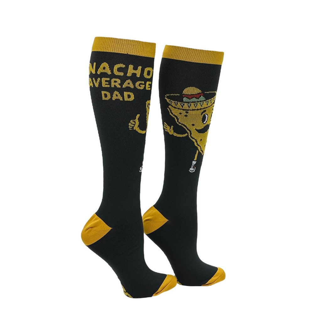 Nacho Average Dad Funny Compression Socks Fathers Day Funny Compression Socks