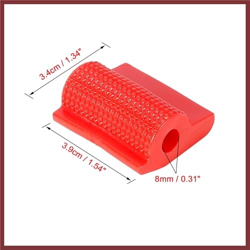 2pcs Universal Red Gear Shift Shifter Case Boot Protector Cover Rubber Pad