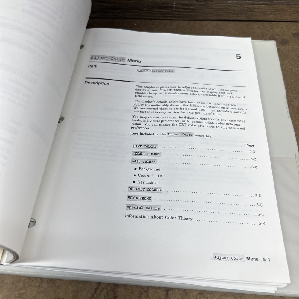 HP 70004A Display Operation Manual