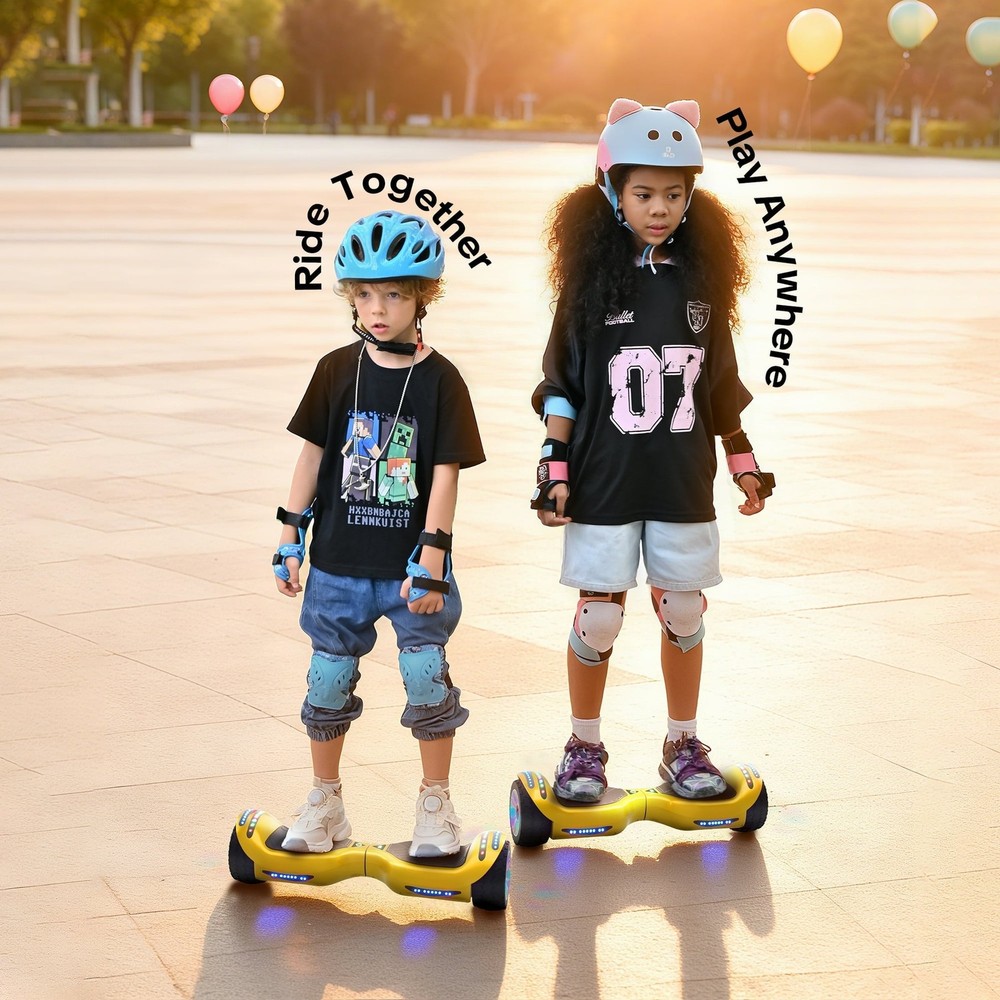 Mosta Electric Hoverboard with Bluetooth Speaker, Chrome Design, Self-Balancing,