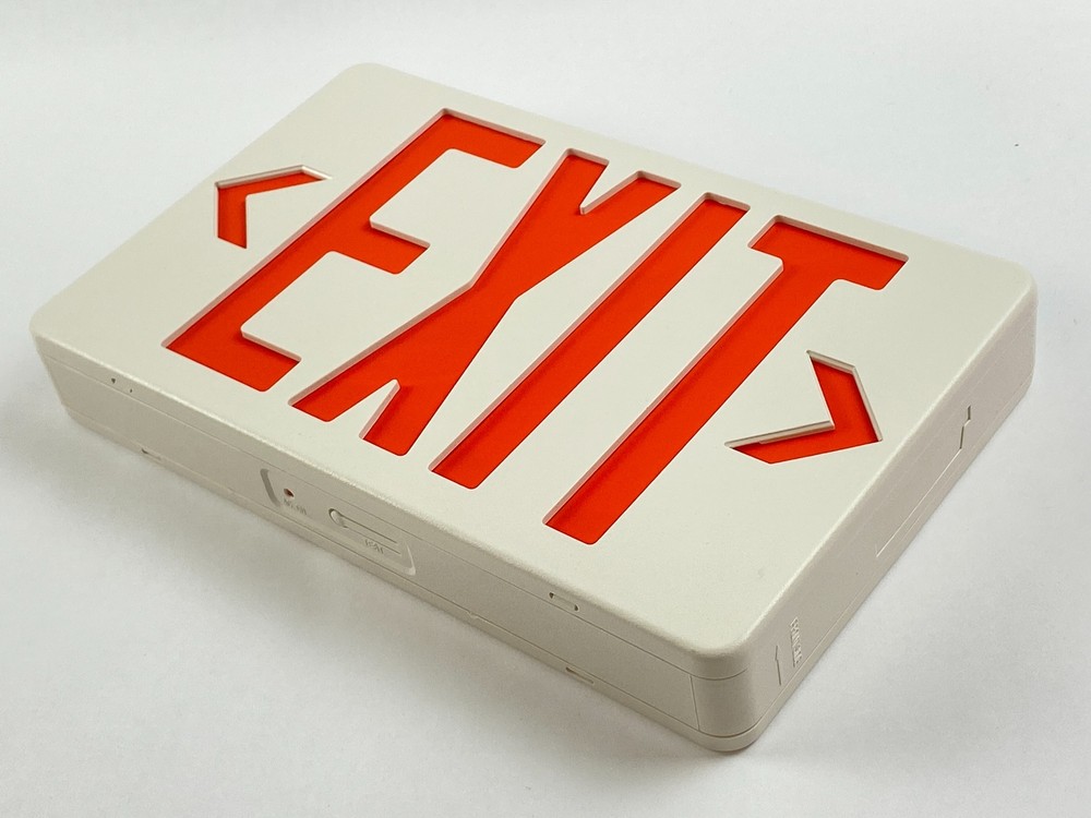 E-conolight LED Exit Sign Plastic Universal Mounting 120/277 VAC