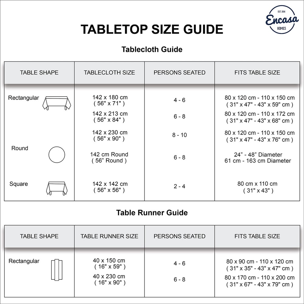 Encasa Table Cloth Size 56 in-Round | Cotton Canvas Fabric | White Solid Colo...