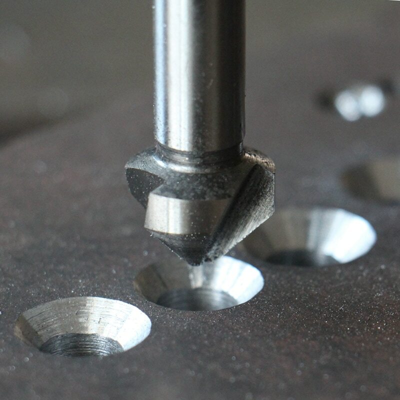 4.5-50mm HSS Countersink Drill Bits 3 Flutes 90 Degree Chamfering Tool For Metal