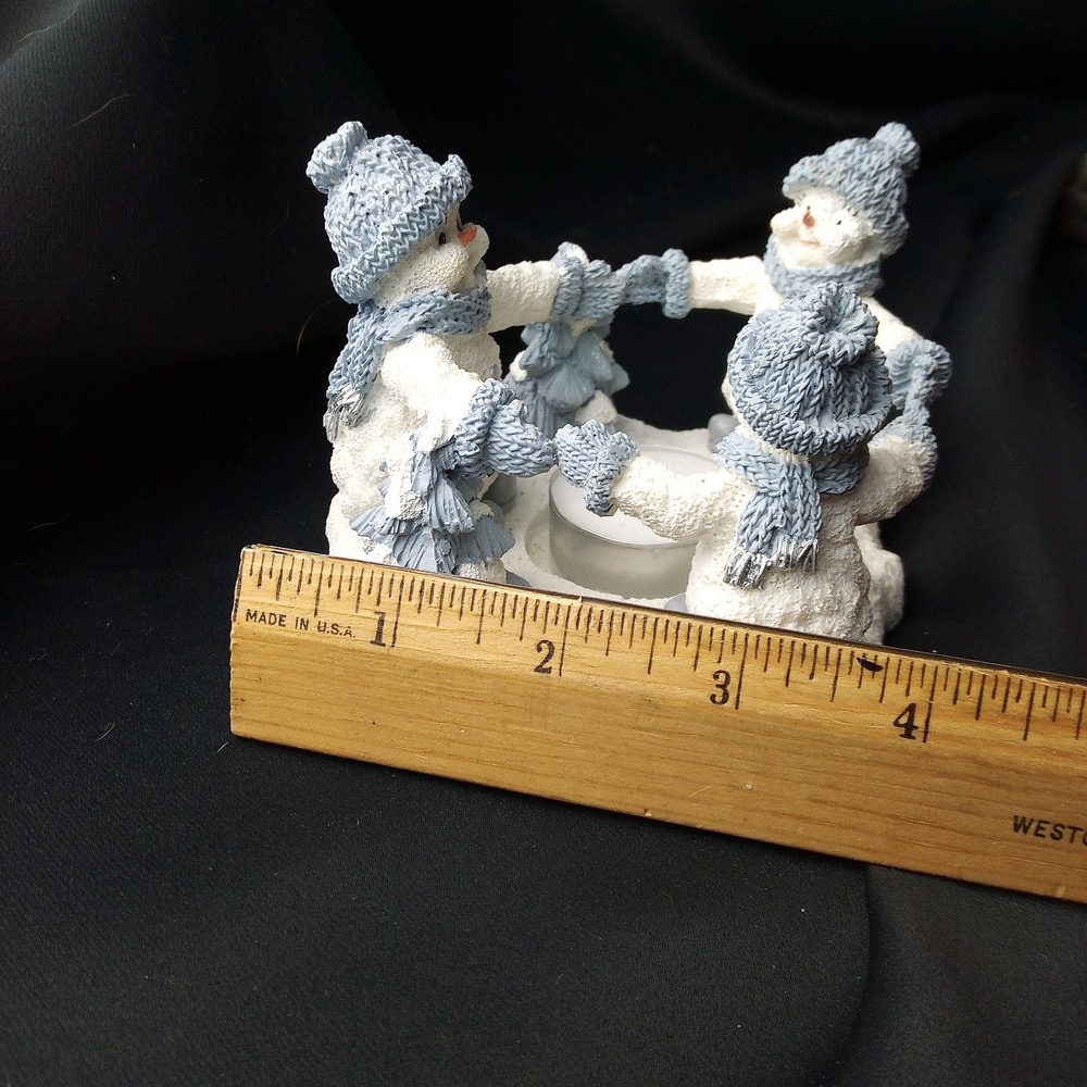 SNOW BUDDIES TEA LIGHT CANDLE HOLDER
